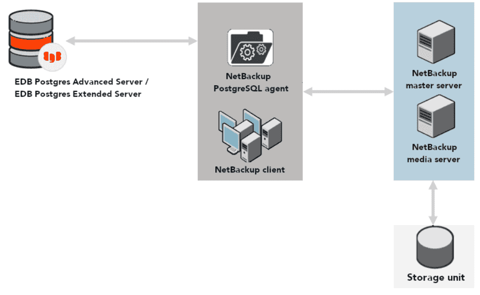 Veritas NetBackup for PostgreSQL Achitecture